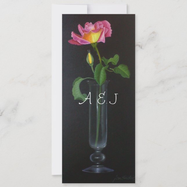 Piccadilly Rose Wedding Personalized Invitation (Front)