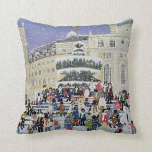 Piccadilly Snow Scene Throw Pillow