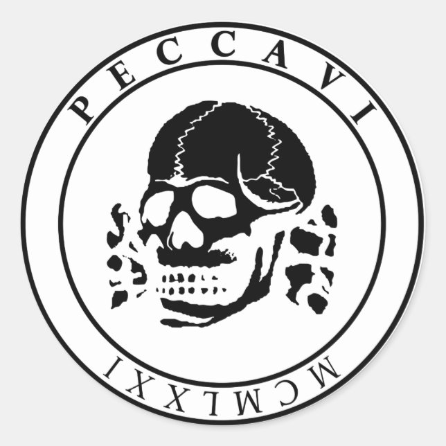 PICCAVI  Memento Mori Classic Round Sticker (Front)