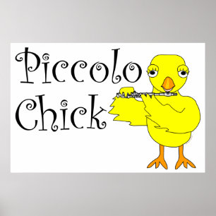 Piccolo Chick Text Poster