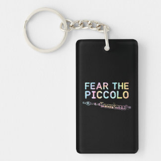 Piccolo Flute Fear The Piccolo Flutist Tie Dye Keychain