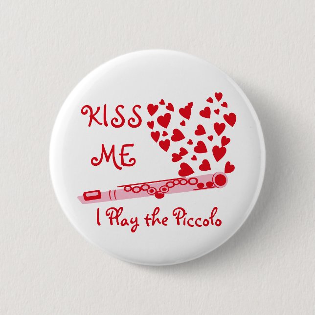 Piccolo Hearts 2 Inch Round Button (Front)