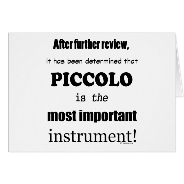 Piccolo Most Important Instrument (Front Horizontal)