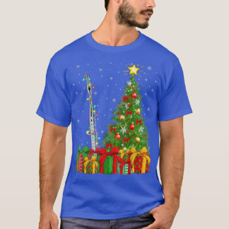 Piccolo Music Lighting Xmas Tree Santa Hat Piccolo T-Shirt