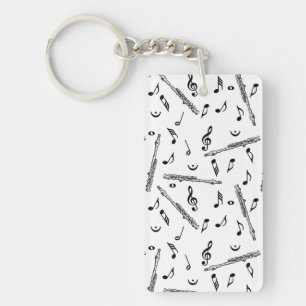 Piccolo Music Note Pattern Keychain