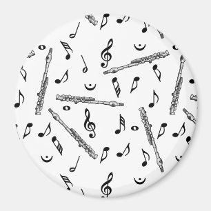 Piccolo Music Note Pattern Magnet