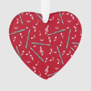 Piccolo Music Note Pattern Ornament