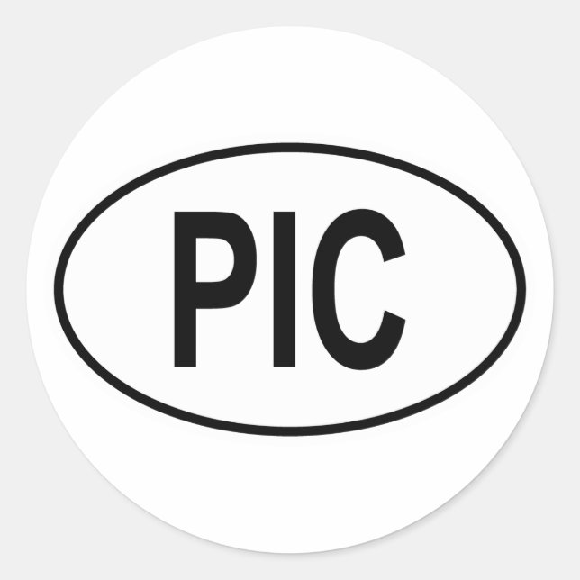 Piccolo Oval Classic Round Sticker (Front)