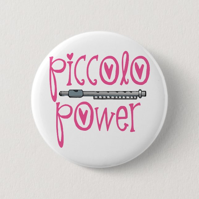 Piccolo Power Pink 2 Inch Round Button (Front)