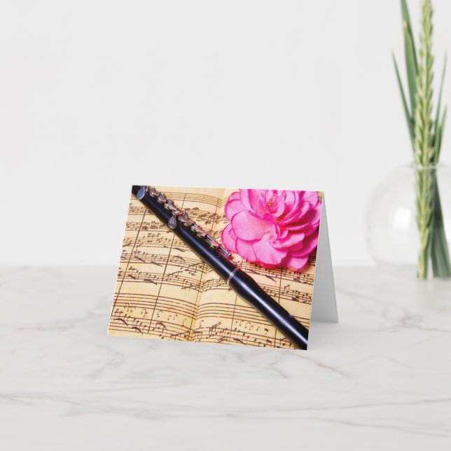 Piccolo sur la carte de note faite sur commande de (Devant)