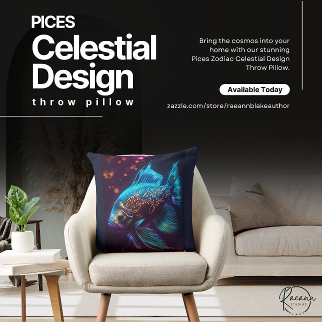 Pices Zodiac Celestial Design Jeter Oreiller (Créateur téléchargé)