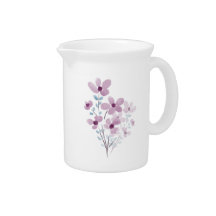 Pince Porcelaine Avec Fleurs Violettes Élégantes
