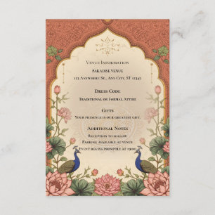 Pichwai Inspired Indian Wedding Enclosure Card