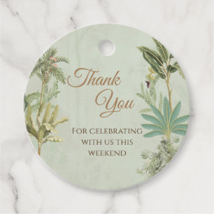 Pichwai theme Indian Wedding thank you tag