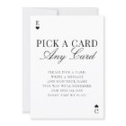Pick A Card Any Card Wedding Guestbook Sign