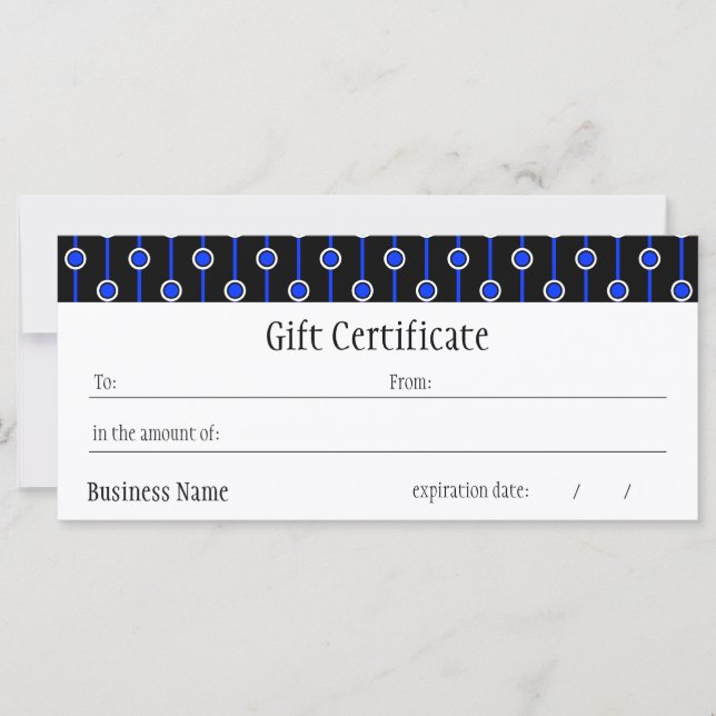 PICK-A-COLOR Dots And Stripes Gift Certificate (Front)