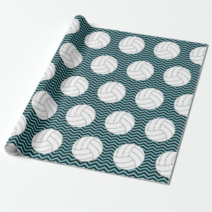 Pick A Colour Volleyball Chevron Wrapping Paper