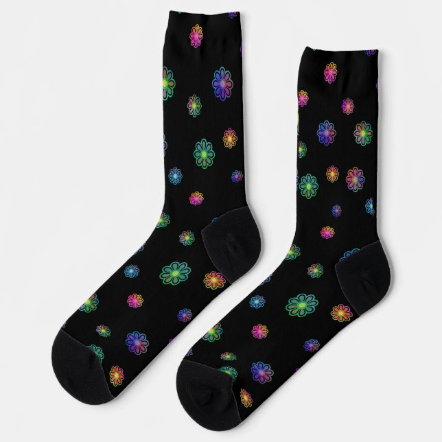 Pick a Posy Custom Background  Socks (Left)