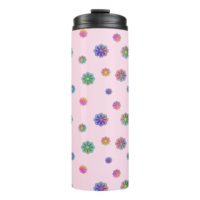 Pick a Posy Custom Background  Thermal Tumbler (Front)
