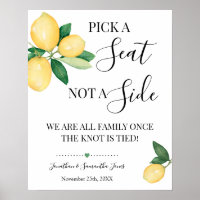 Pick a Seat not a Side Wedding Ceremony Lemons