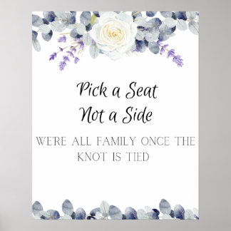 Pick a Seat Wedding Sign