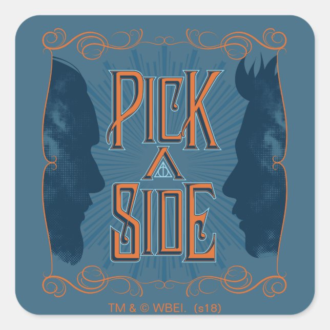 Pick A Side Square Sticker (Front)