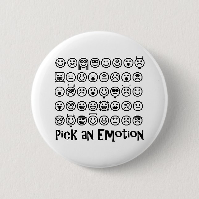 Pick An Emotion 2 Inch Round Button (Front)