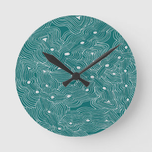 Pick any Colour Abstract Inspired Art Round Clock