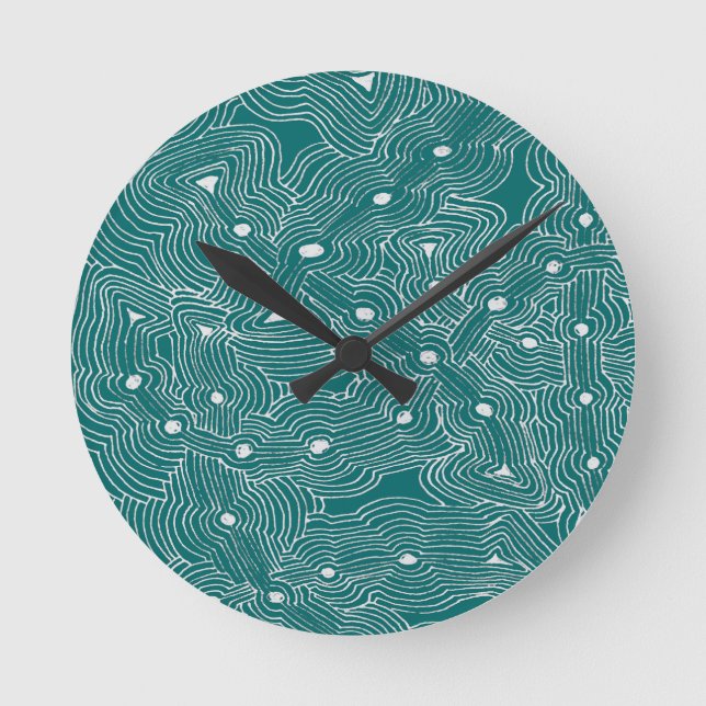 Pick any Colour Abstract Inspired Art Round Clock (Front)