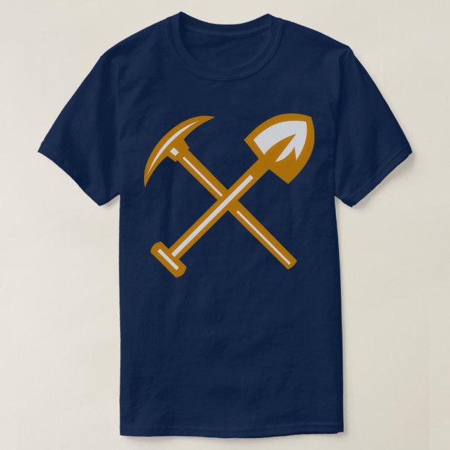 Pick Axe Shovel Crossed Retro T-Shirt (Design Front)