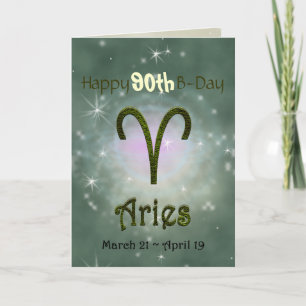 Pick Colour Aries Zodiac Astrological Sign Card