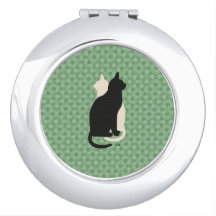 Pick Colour Black White Cat Duo Yin Yang Style