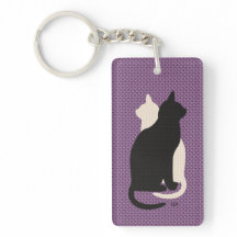 Pick Colour Black White Cat Duo Yin Yang Style