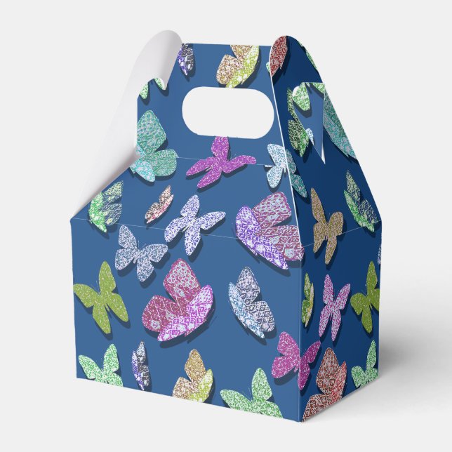 Pick Colour Butterflies Surreal & Fluttering Favor Box (Front Side)