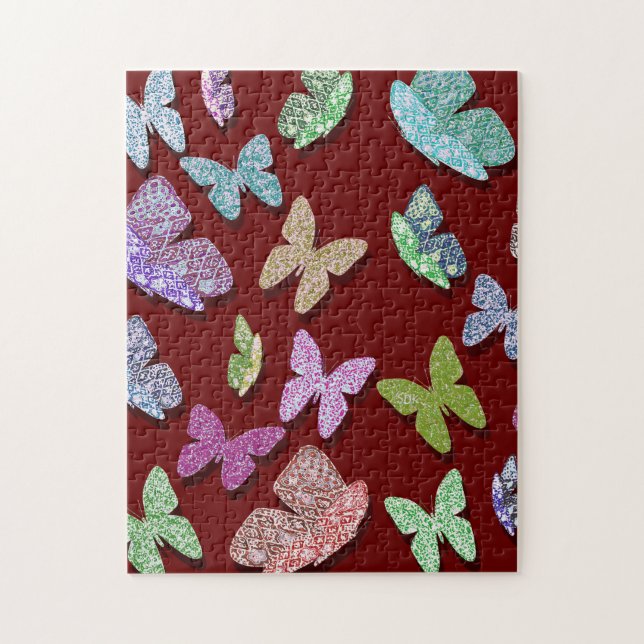 Pick Colour Butterflies Surreal & Fluttering Jigsaw Puzzle (Vertical)