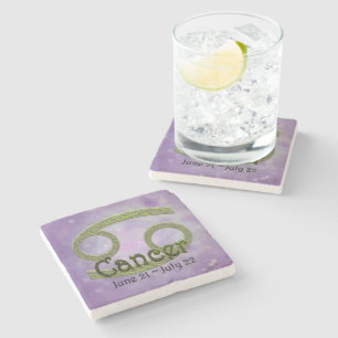 Pick Colour Cancer Zodiac Astrological Sign Stone Coaster