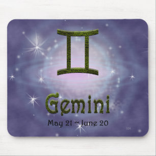 Pick Colour Gemini Zodiac Astrological Sign Mouse Pad