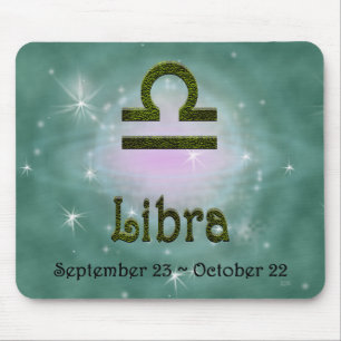 Pick Colour Libra Zodiac Astrological Sign Mouse Pad