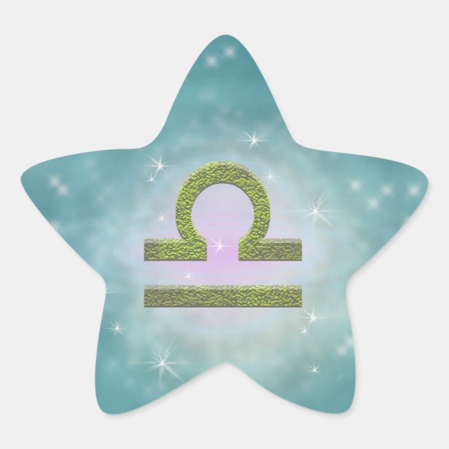 Pick Colour Libra Zodiac Astrological Sign Star Sticker (Front)