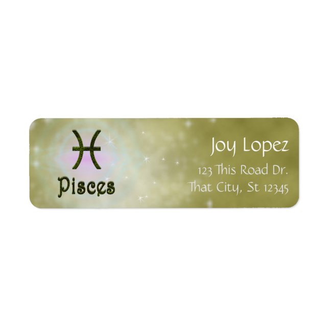 Pick Colour Pisces Zodiac Astrological Sign (Front)