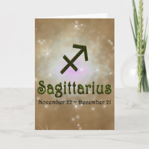 Pick Colour Sagittarius Zodiac Astrological Sign Card