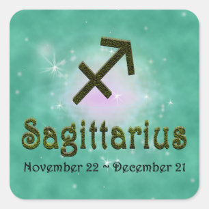 Pick Colour Sagittarius Zodiac Astrological Sign Square Sticker