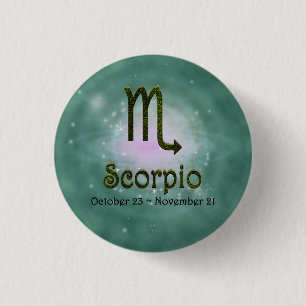 Pick Colour Scorpio Zodiac Astrological Sign 1 Inch Round Button