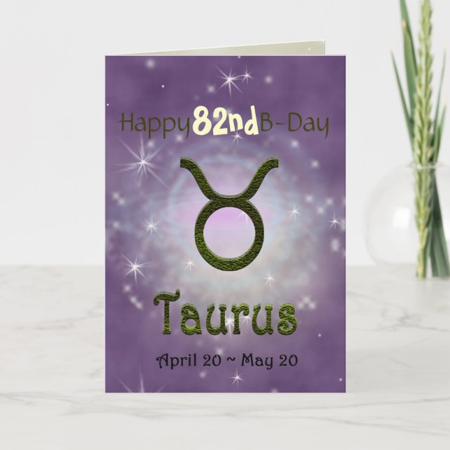 Pick Colour Taurus Zodiac Astrological Sign Card (Front)