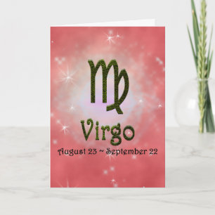 Pick Colour Virgo Zodiac Astrological Sign Card