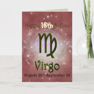 Pick Colour Virgo Zodiac Astrological Sign Card