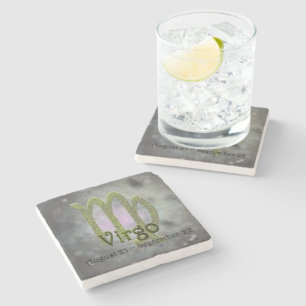 Pick Colour Virgo Zodiac Astrological Sign Stone Coaster
