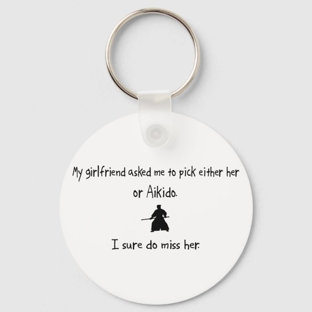 Pick Girlfriend or Aikido Keychain (Front)