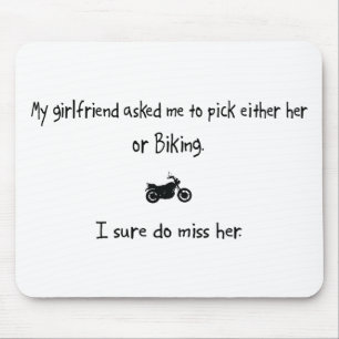Pick Girlfriend or Biking Mouse Pad