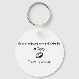 Pick Girlfriend or Rugby Keychain